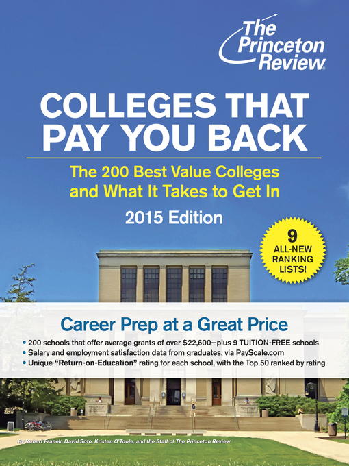 Title details for Colleges That Pay You Back by Princeton Review - Wait list
